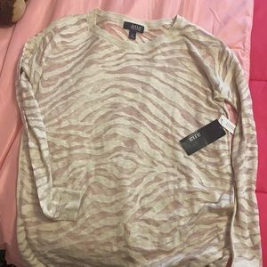 Oatmeal zebra sweater. See through
